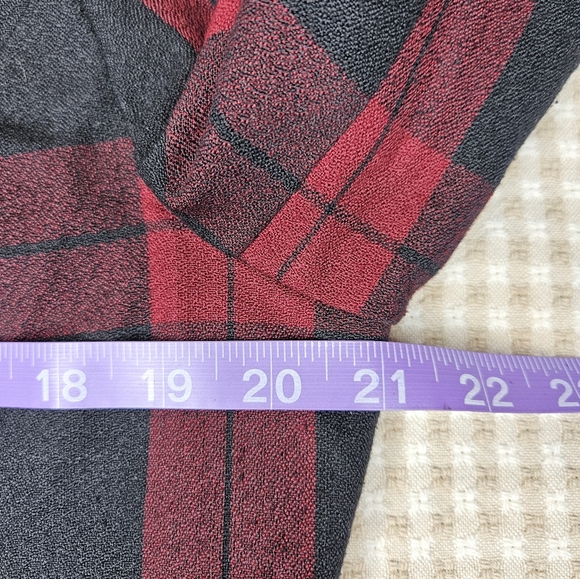 Chadwick's Red Black Buffalo Plaid Versatile Belted Peplum Blazer Jacket - Picture 9 of 11